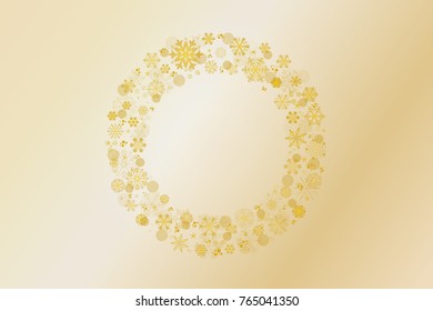 golden background snowflakes