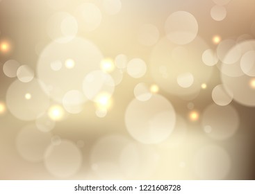 Golden background with soft bokeh lights