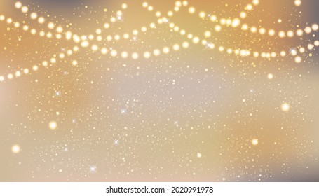 Golden background with sparkle and blur