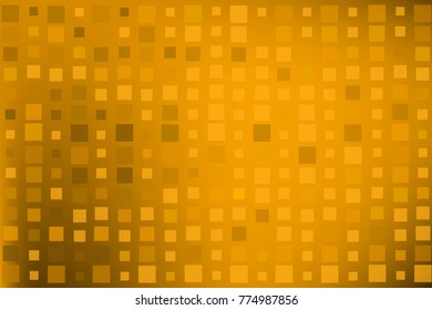 Golden background of squares. Vector