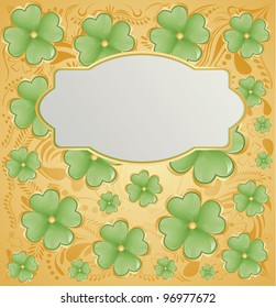 Golden background for St. Patrick's Days with place for your text. Vector Illustration