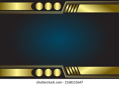 Ilustración del vector de fondo dorado, fondo negro