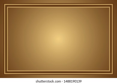 Golden background vector illustration. Light and smooth realistic, elegant, shiny, metallic and empty golden gradient illustration.