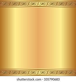 golden background with vintage ornament