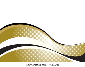 golden background with wave effect that would be ideal to place text around