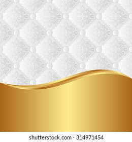 golden background and white pattern