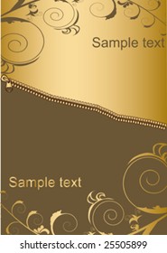 golden background with zipper design