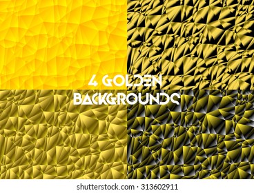 Golden backgrounds collection. Bright elements for your design.