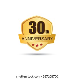 Golden Badge 30 Years Anniversary Logo