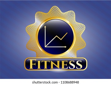   Golden badge with chart icon and Fitness text inside
