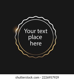 Vector de diseño de placa dorada para su logotipo certificado de ilustración