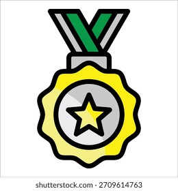 Golden Badge Icon Element For Design
