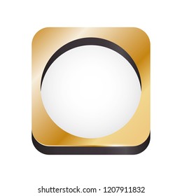 golden badge isolated icon