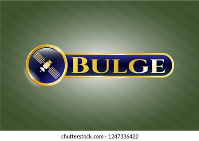  Golden badge with satelite icon and Bulge text inside
