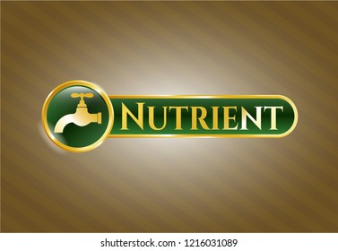  Golden badge with tap icon and Nutrient text inside