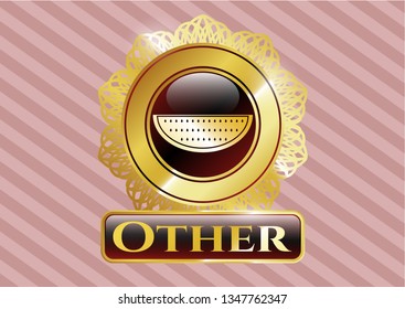  Golden badge with watermelon icon and Other text inside