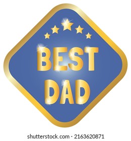Golden Badges "Best Papa". Vektorgrafik.