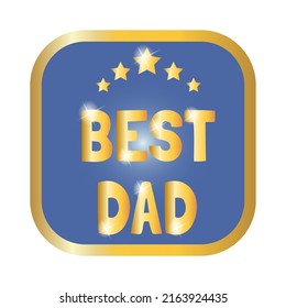 Golden Badges "Best Papa". Vektorgrafik.