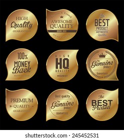 Golden badges, premium quality