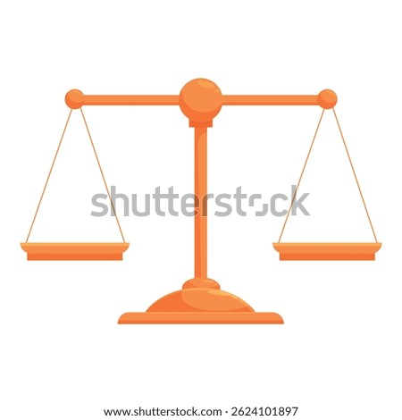 Golden balance scale standing in equilibrium, representing the concept of justice, law, and fairness