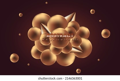 Vector de fondo abstracto de bola de oro 