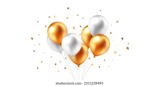 golden ball background for party decoration vector illustration