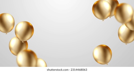 golden ball background for party decoration vector illustration