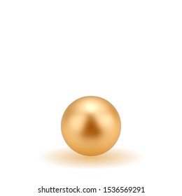 Golden ball or ball isolated on a white background. 3D illustration