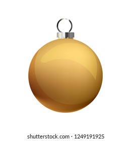 golden ball on white background - Shutterstock ID 1249191925