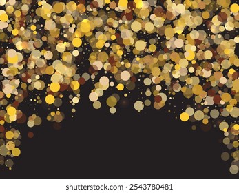 Golden ball. Vector illustration, EPS10. Shiny Holiday Light Effect. Vector Illustration.