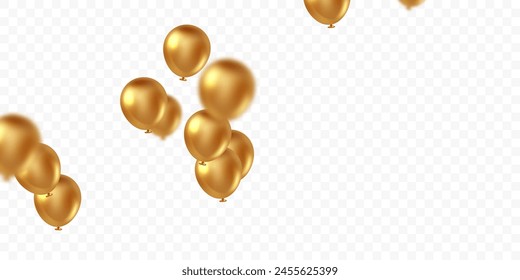 golden balloon background for festival decoration elegant vector illustration party