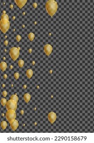Goldener Ballon Hintergrund Transparenter Vektorgrafik. Ballon Happy Card. Gold Symbol Toy. Überraschung feiert Set.