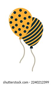 golden balloons icon on white background