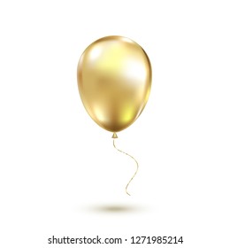 Golden balloons. Vector illustration
