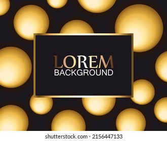 golden balls and square frame poster