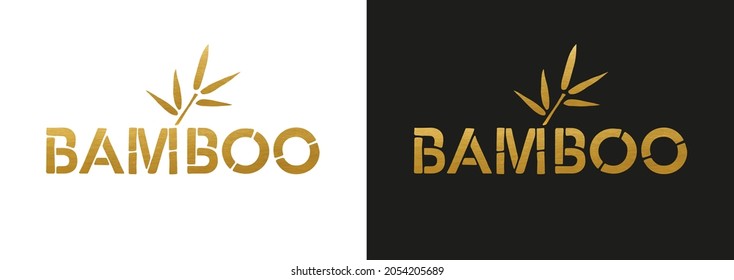 Golden Bamboo Logo - Text Design