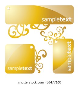 golden banners