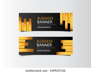 Golden banners Template. modern template design for web 