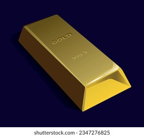 Tinta de oro en un fondo oscuro. Ilustración del vector