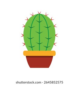 Vetor de cactos dourados. Vetor colorido de cacto verde redondo. Ilustração do vetor Cactus.	

