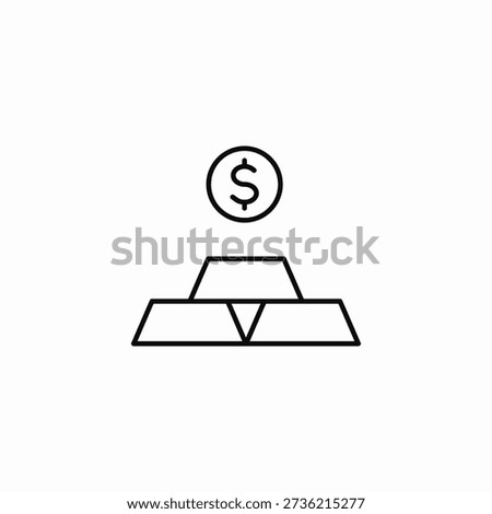 golden bars icon sign vector