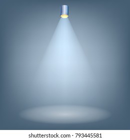 golden beam from a flashlight