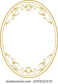 Golden beautiful decorative frame vector material