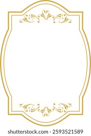 Golden beautiful decorative frame vector material
