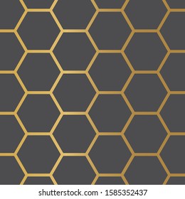 golden bee honeycomb background- vector illustration