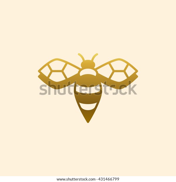 Golden Bee Logo Business Symbol Vector Stock Vector (Royalty Free ...