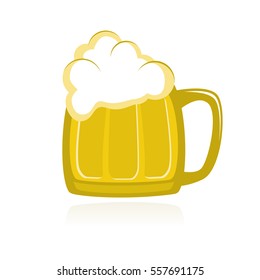 Golden beer in glass