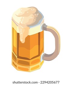 golden beer jar with foam icon