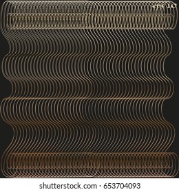 Golden beige texture wave
Two rolls fabric wrapped with top and bottom with vertical parallel waves on a black background