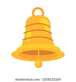 campana dorada colgando vector brillante aislado